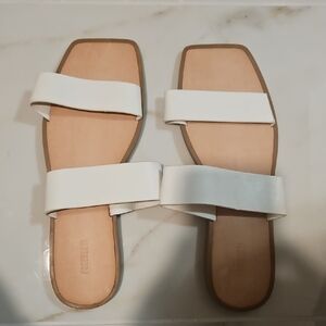 Forever 21 White Strap Sandals